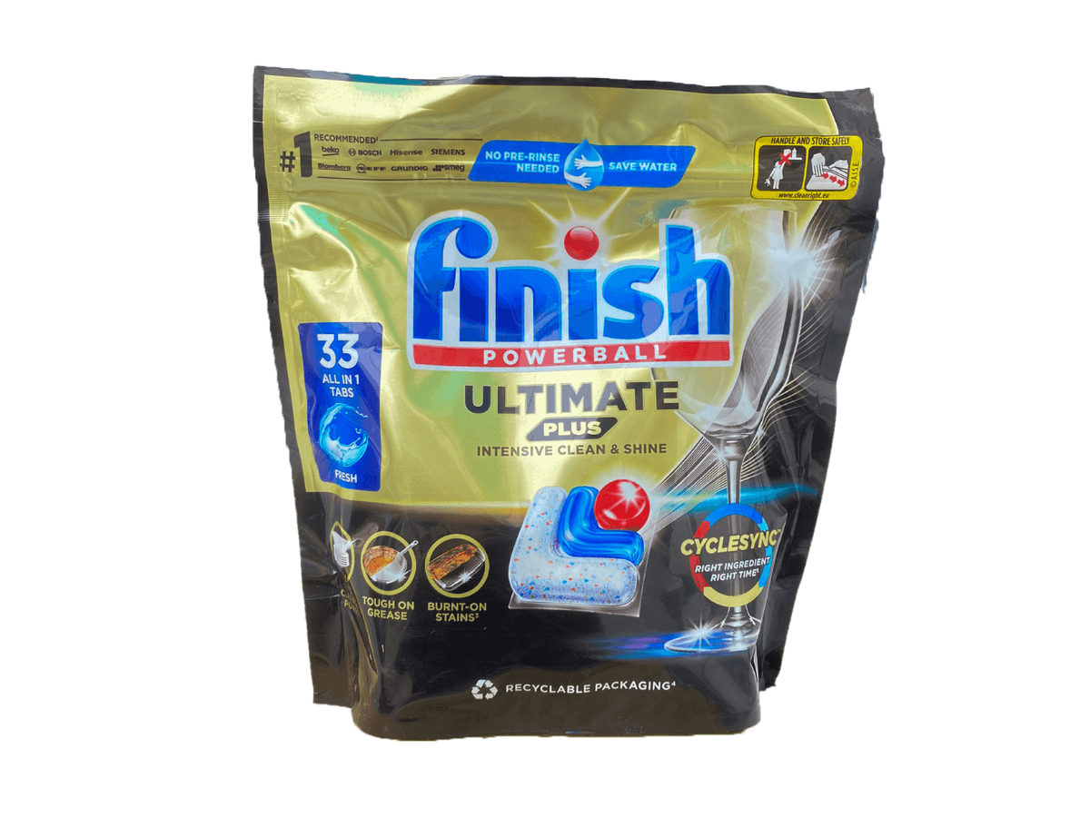 Viên Rửa Bát Finish Ultimate Plus Túi 33 Viên - Không Hương/ 2025.11