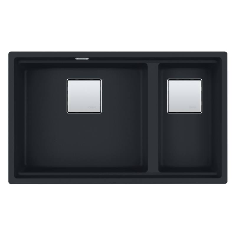Chậu rửa đá Franke KNG 120 Matt Black 2 hố màu đen mờ/ 2026.06