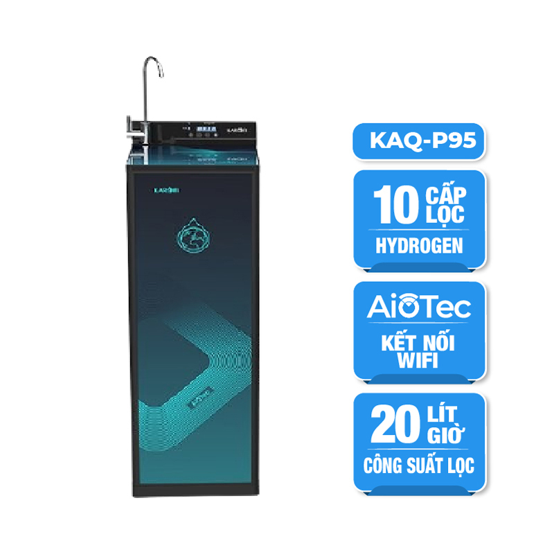 Máy lọc nước Karofi Hydrogen ion kiềm KAQ-P95 10 cấp lọc