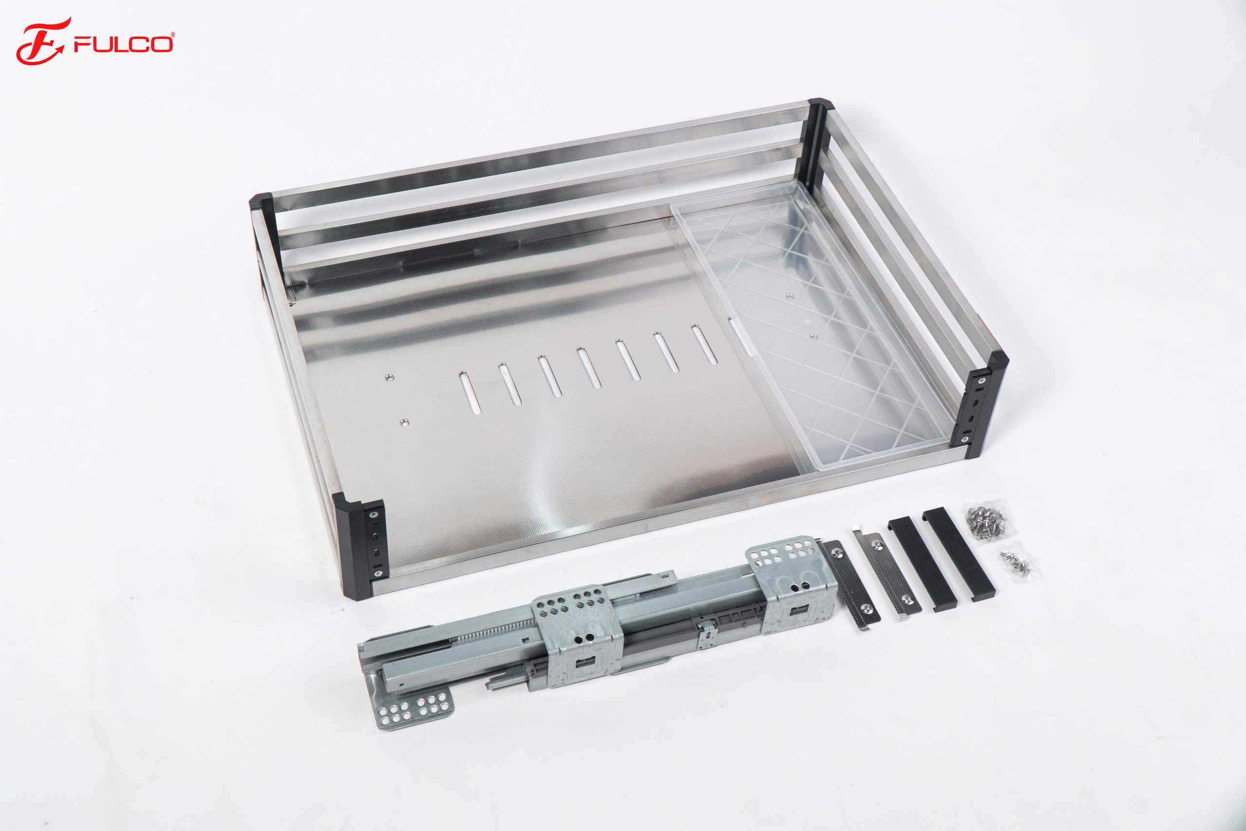Giá Bát Đĩa Xoong Nồi Fulco FC25-600 | Inox Hộp Cao Cấp | Dành Cho Tủ 600mm | Có Giảm Chấn