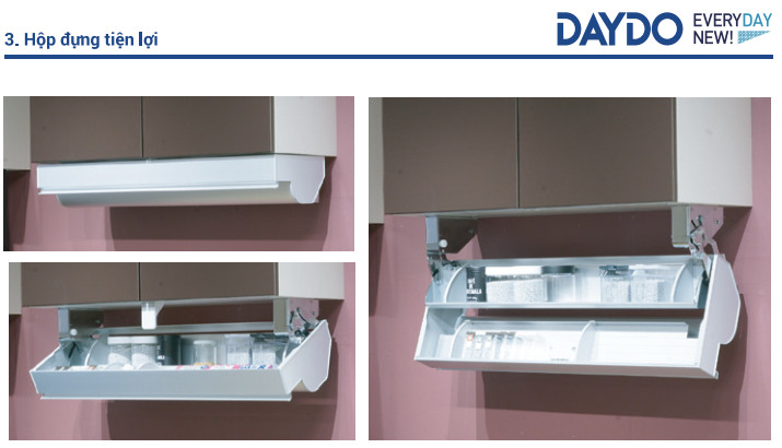 Hộp đựng tiện lợi DAYDO Nhật Bản W600mm màu xám Quick Box G 556735