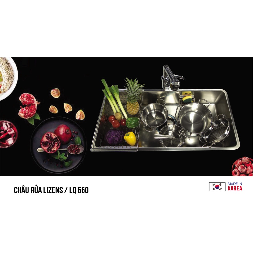 CHẬU RỬA CHÉN LIZENS 1 HỘC LQ 660