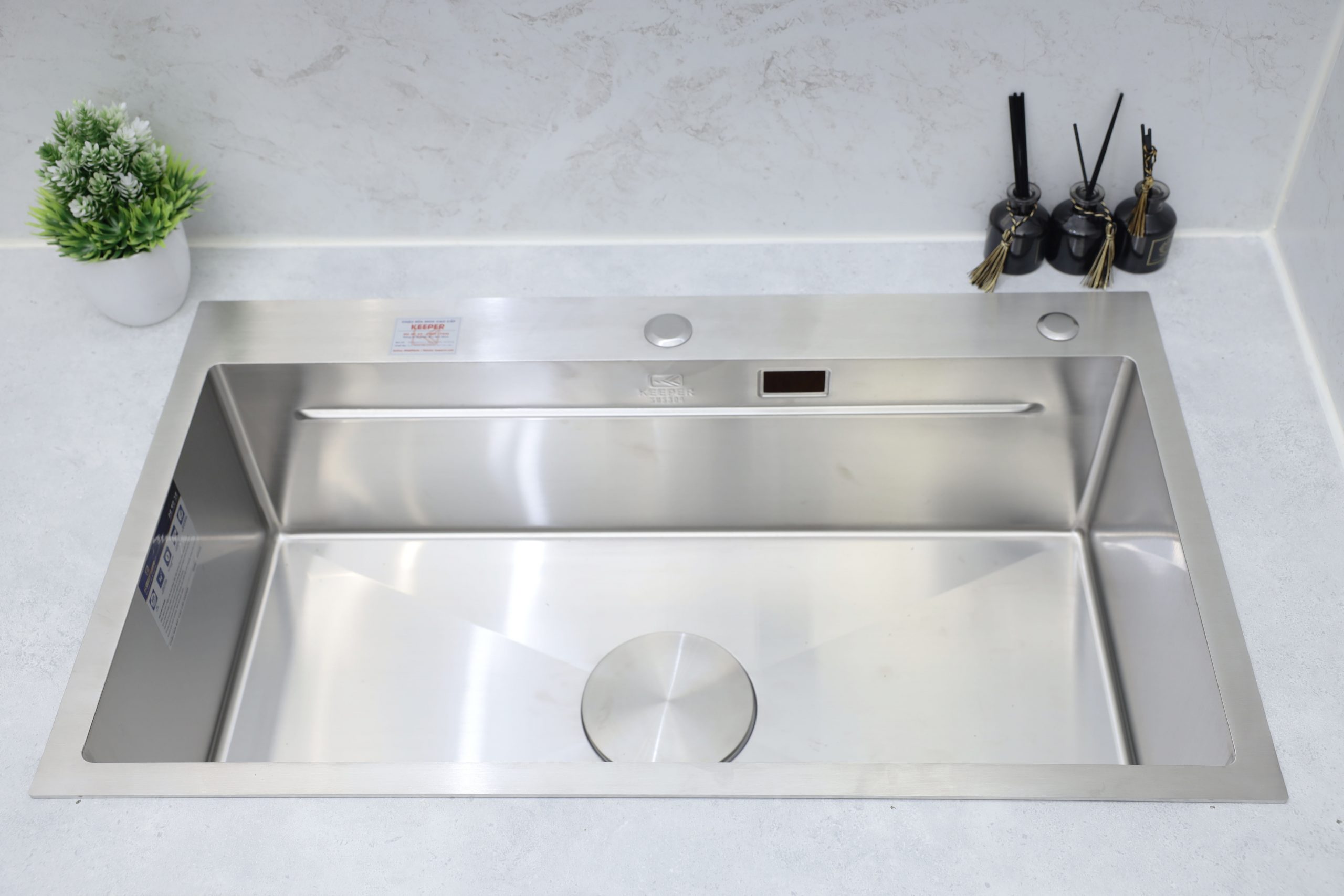 Chậu rửa bát 1 hố Keeper KP-CR02-7846/ 2026.06