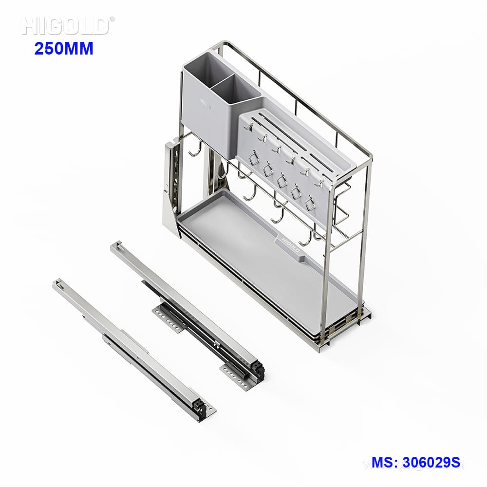 Giá để dao thớt gia vị inox Higold Diamond 2.0 306029S | Tủ 150mm | Inox 304 | 2026.07