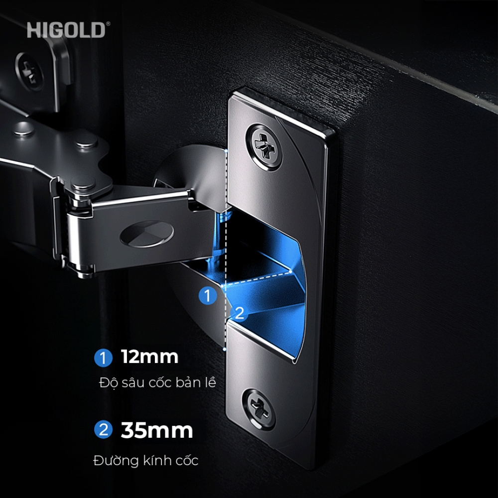 Bản lề giảm chấn góc nhỏ lắp nhanh Higold 813437/ 2026.04