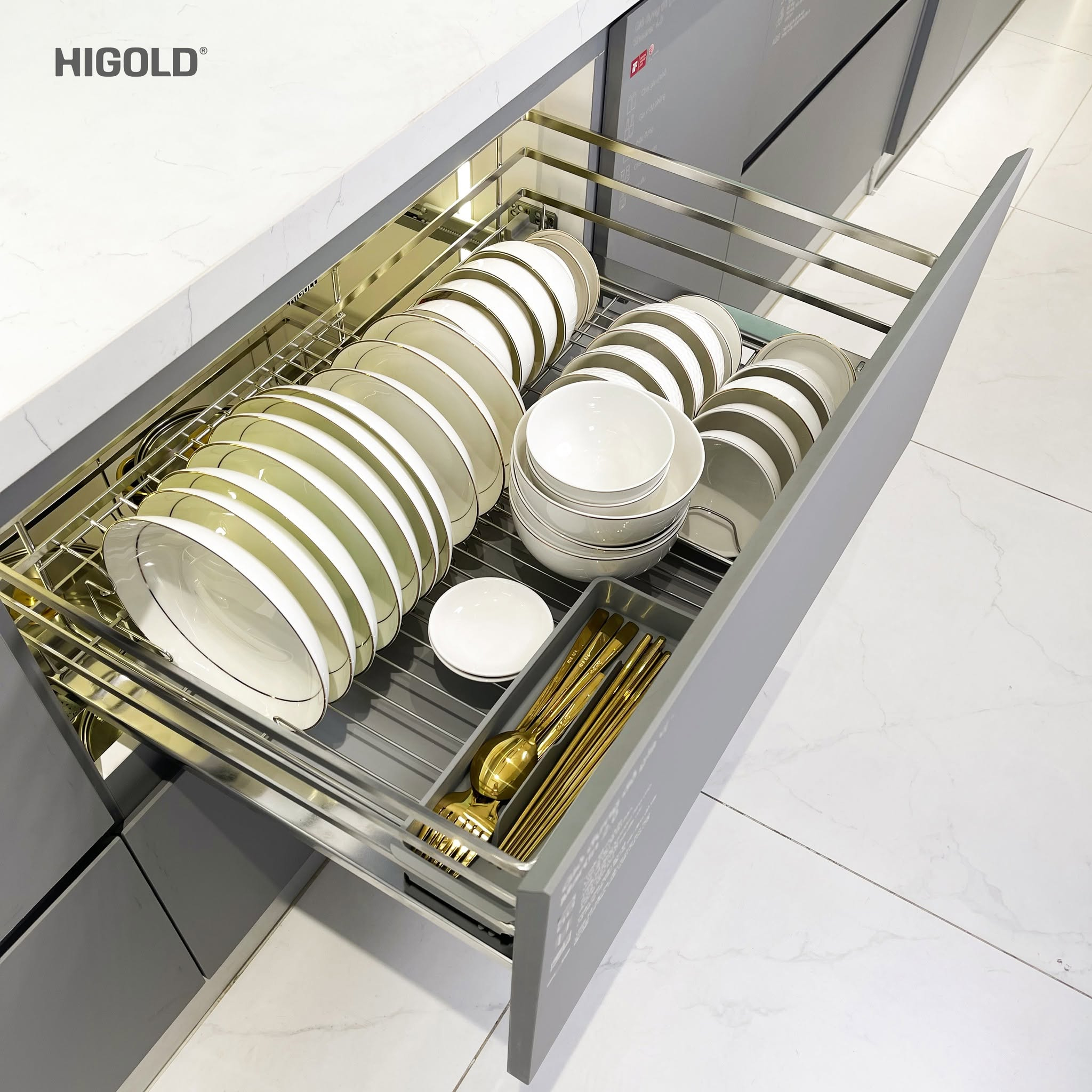 Giá bát đĩa Higold 301524S Diamond 2.0 | Tủ 800 mm | 2026.10