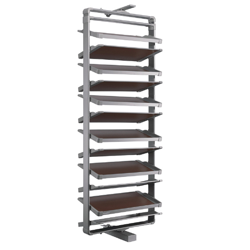 Kệ xoay đựng giày cao cấp màu xám nâu Higold A Series 703691-S | 12 tầng | 2026.07
