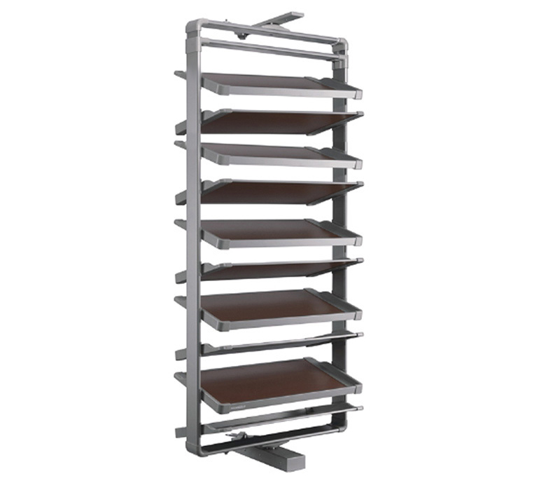 Kệ xoay đựng giày cao cấp màu xám nâu Higold A Series 703692-S | 10 tầng | 2026.07