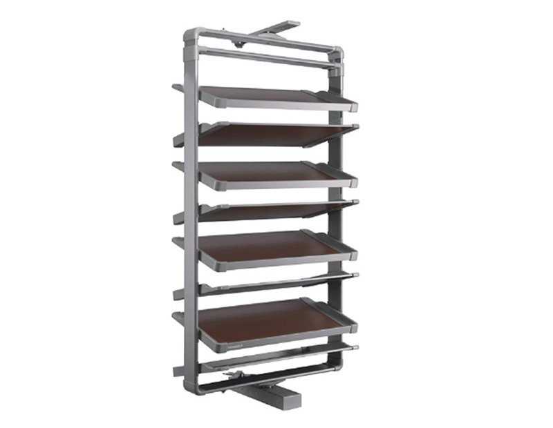 Kệ xoay đựng giày cao cấp màu xám nâu Higold A Series 703693-S | 8 tầng | 2026.07
