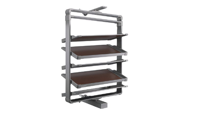 Kệ xoay đựng giày cao cấp màu xám nâu Higold A Series 703695-S | 4 tầng | 2026.07