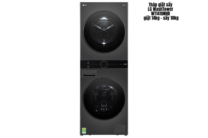 Tháp giặt sấy LG WashTower WT1410NHB | 14kg/10kg, Inverter | 2026.07