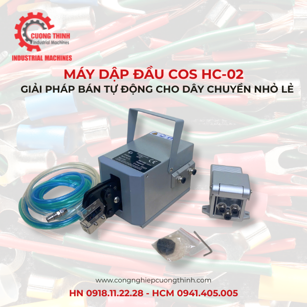 Máy Dập Đầu Cos HC-02: Giải Pháp Bán Tự Động Cho Dây Chuyền Nhỏ Lẻ
