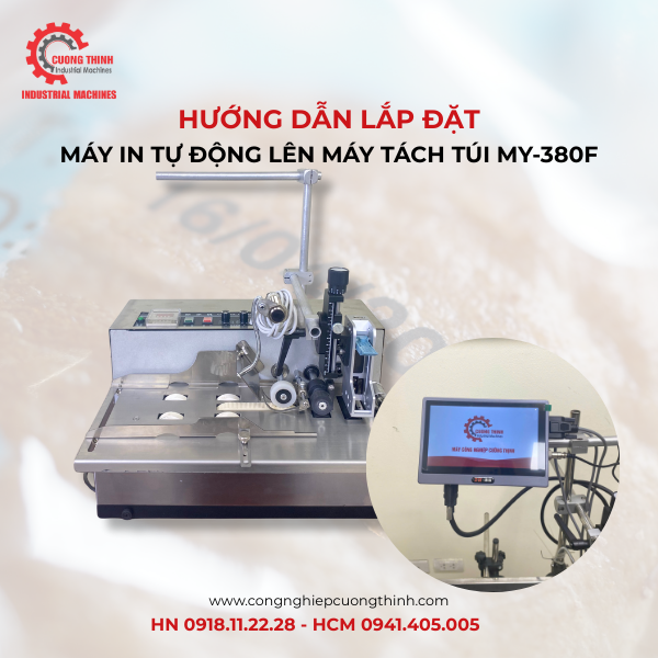 Hướng Dẫn Lắp Đặt Máy In Date Tự Động Lên Băng Tải Tách Túi MY-380F