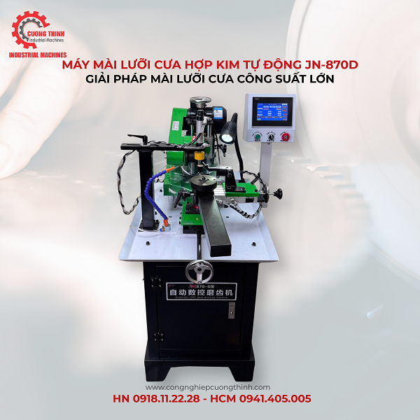 Máy mài lưỡi cưa hợp kim tự động JN-870D – Giải pháp mài lưỡi cưa công suất lớn