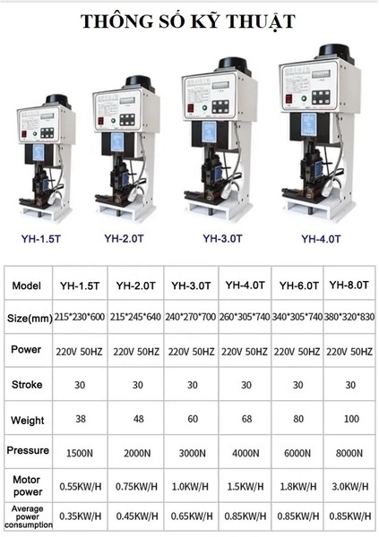 Máy dập đầu cos tự động, bán tự động