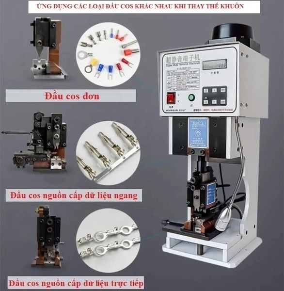 Máy dập đầu cos tự động, bán tự động