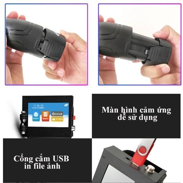 Máy In Date Cầm Tay MX3 – Đầu Phun 1.27cm In Siêu Nét