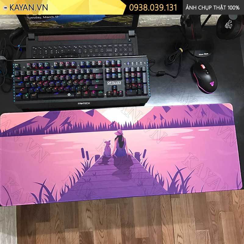 Lót chuột chống nước cỡ lớn 80x30cm dày 3mm CUTE-27-80X30