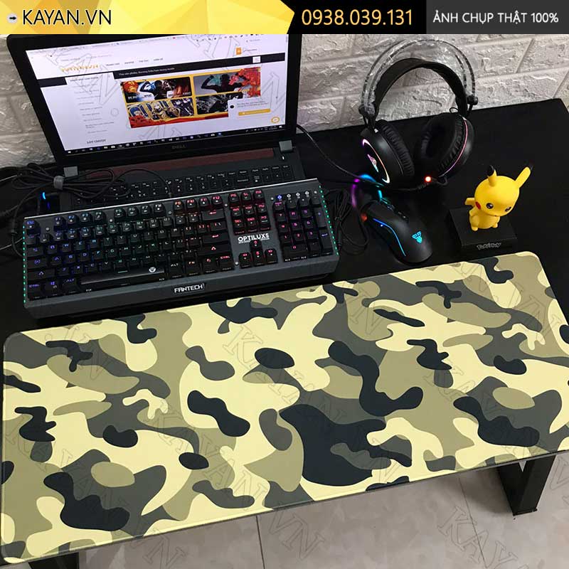 Lót chuột chống nước cỡ lớn 80x30cm dày 3mm CAMO-01-80X30