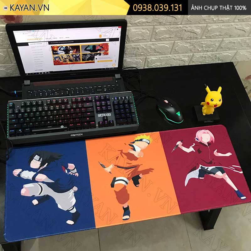 Lót chuột chống nước cỡ lớn 80x30cm dày 3mm NARUTO-26-80X30
