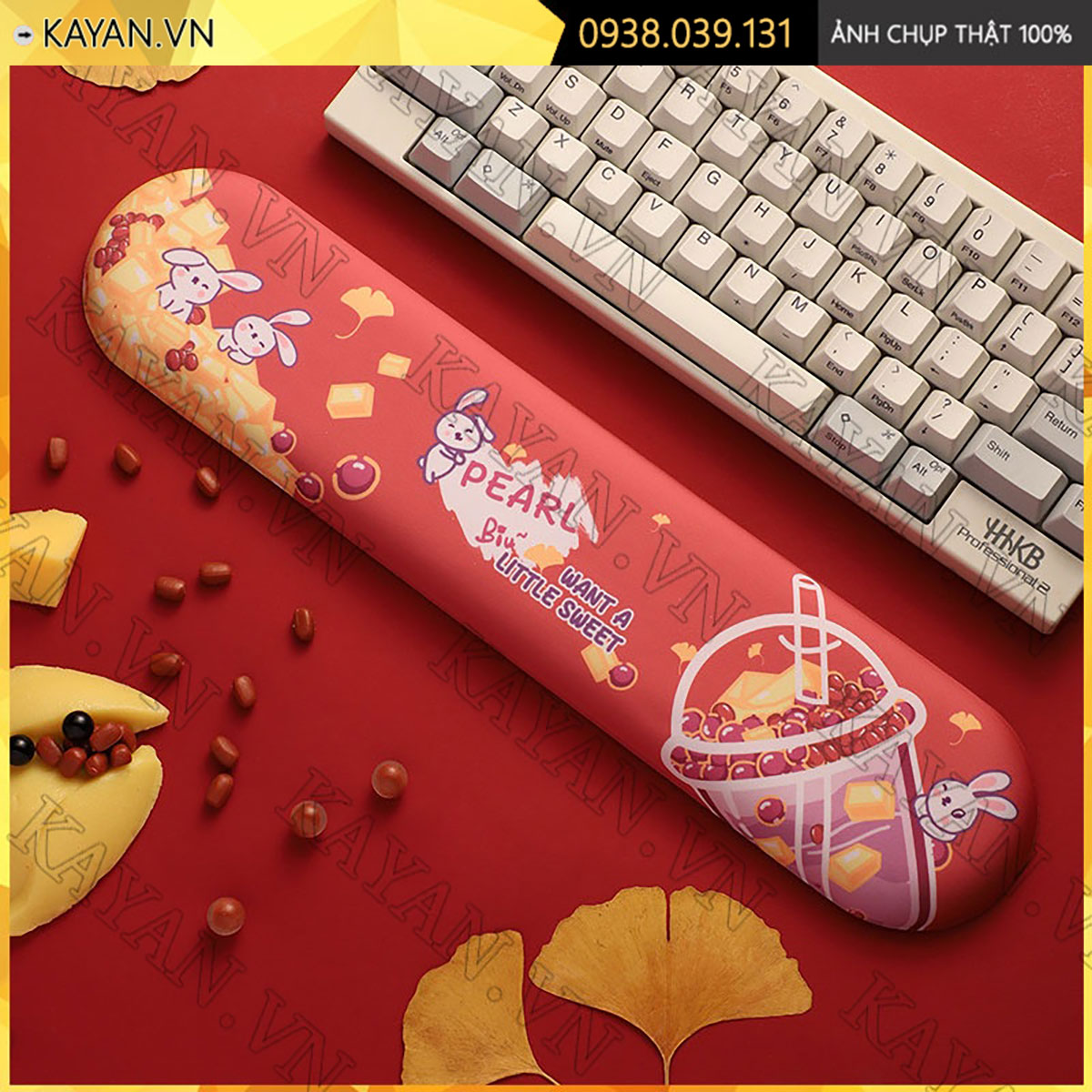 Kê tay đệm cao su non 36x8cm TRÀ SỮA KETAY-TRASUA-36X8