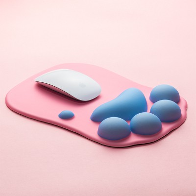 Lót chuột 3D đệm cao su silicon Chân mèo Hồng LOTCHUOT3D-CHANMEOHONG