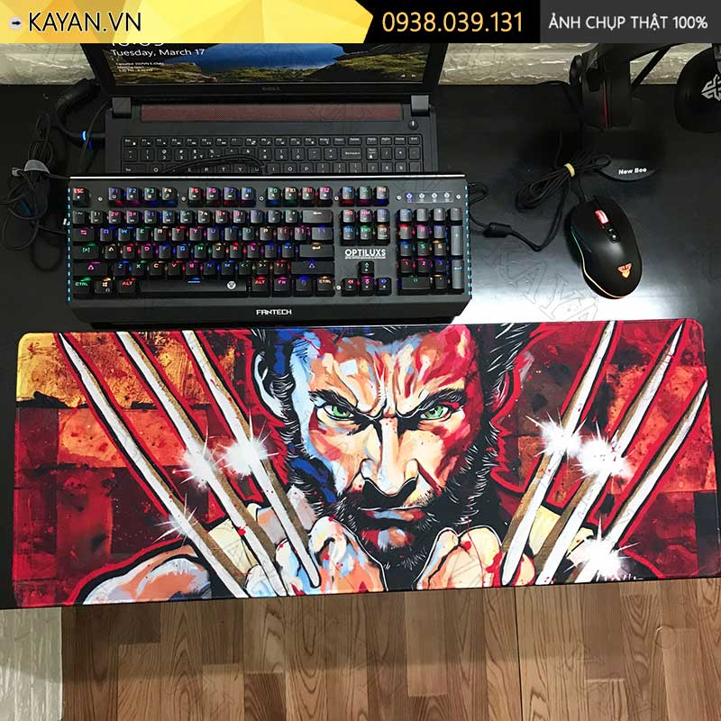 Lót chuột chống nước cỡ lớn 80x30cm dày 3mm AVENGERS-25-80X30