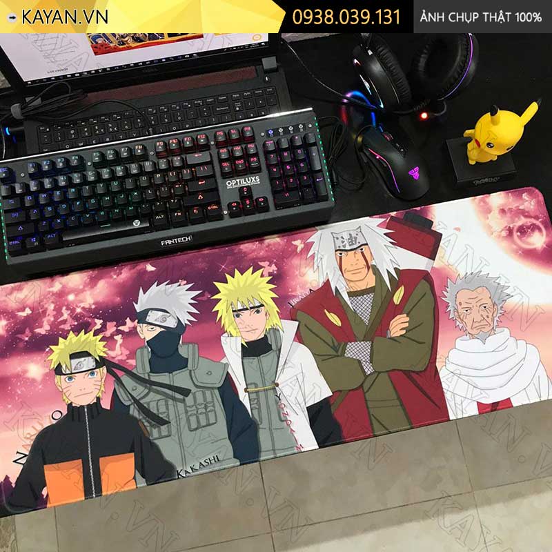 Lót chuột chống nước cỡ lớn 80x30cm dày 3mm NARUTO-20-80X30