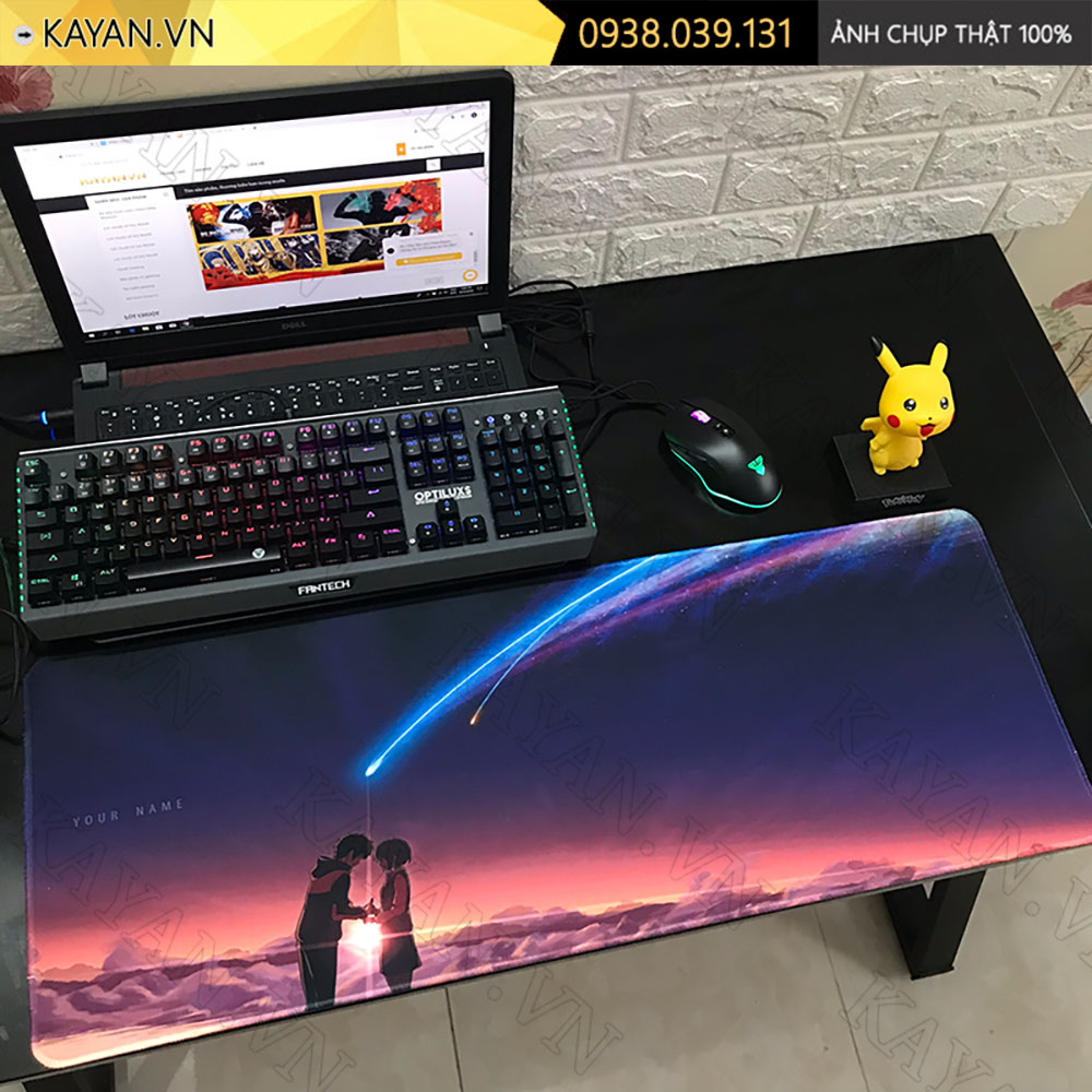 Lót chuột chống nước cỡ lớn 90x40cm dày 3mm YOURNAME-01-90X40