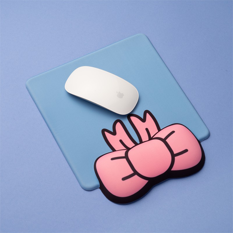 Lót chuột 3D đệm cao su silicon Nơ xanh dương LOTCHUOT3D-NOXANHDUONG