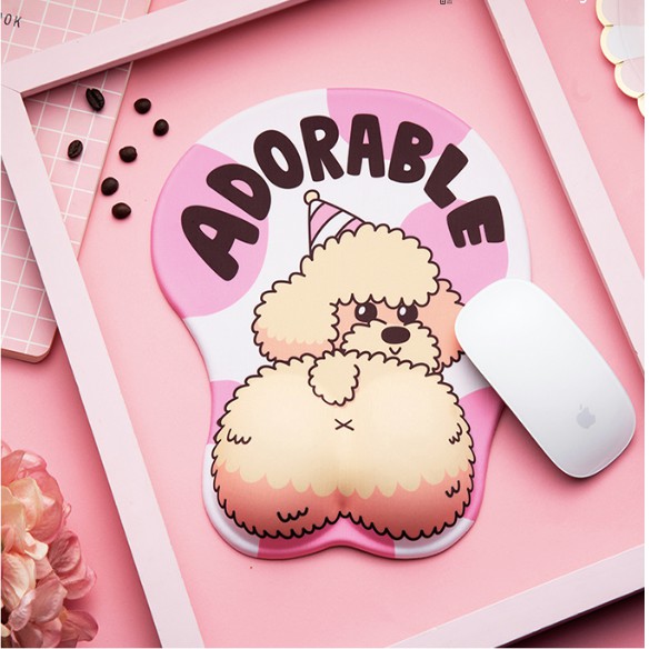 Lót chuột 3D đệm cao su silicon Poodle LOTCHUOT3D-POODLE