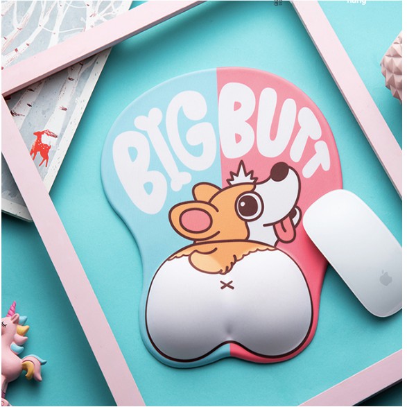 Lót chuột 3D đệm cao su silicon Corgi LOTCHUOT3D-CORGI