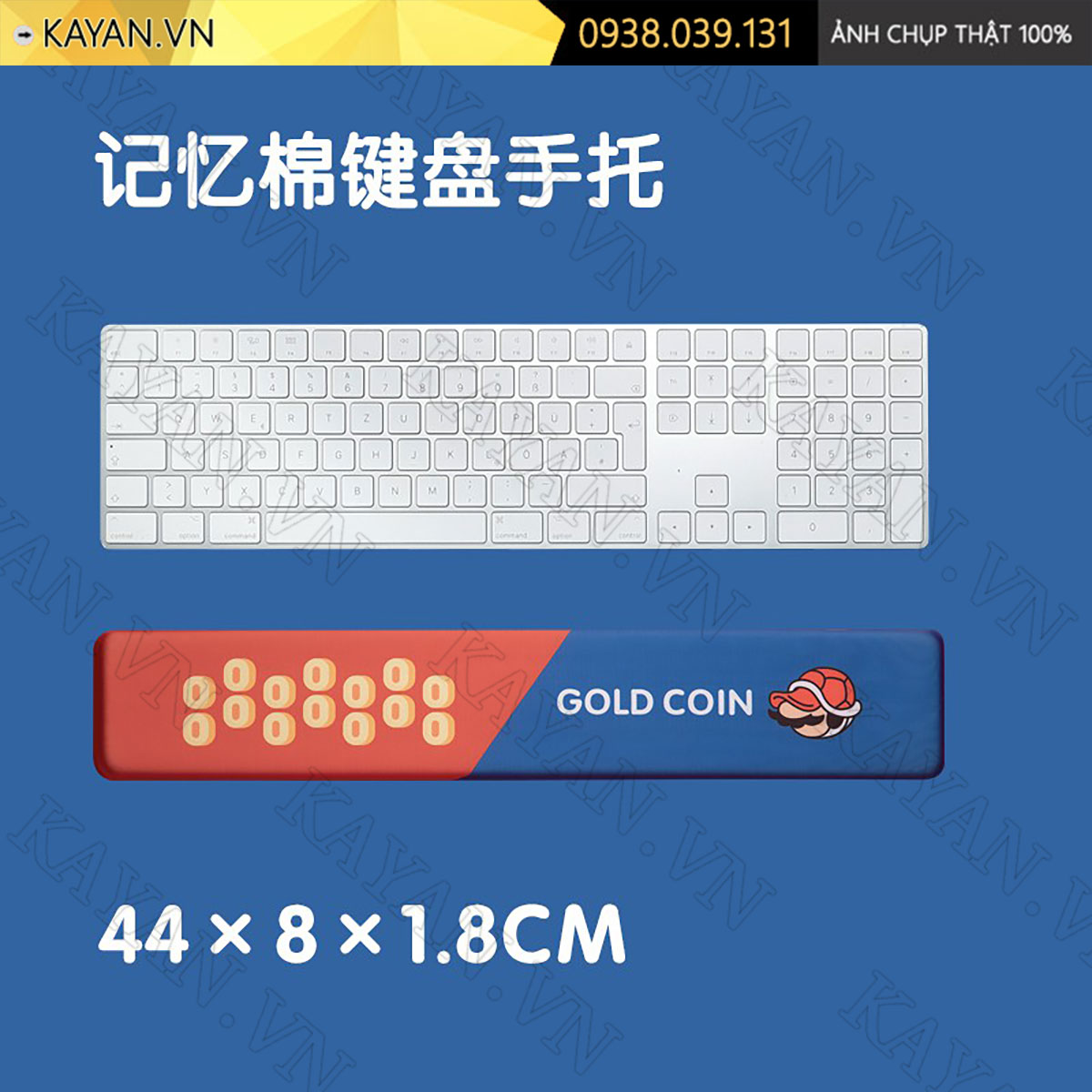 Kê tay đệm cao su non 36x8cm Gold Coin KETAY-GOLDCOIN-36X8