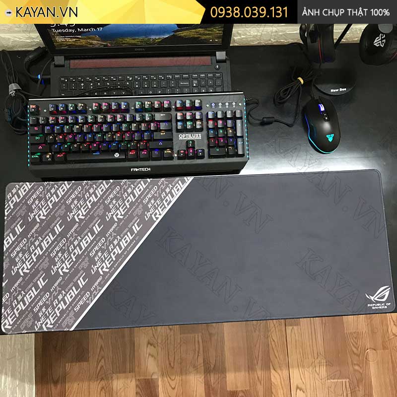 Lót chuột chống nước cỡ lớn 80x30cm dày 3mm ROG-06-80X30