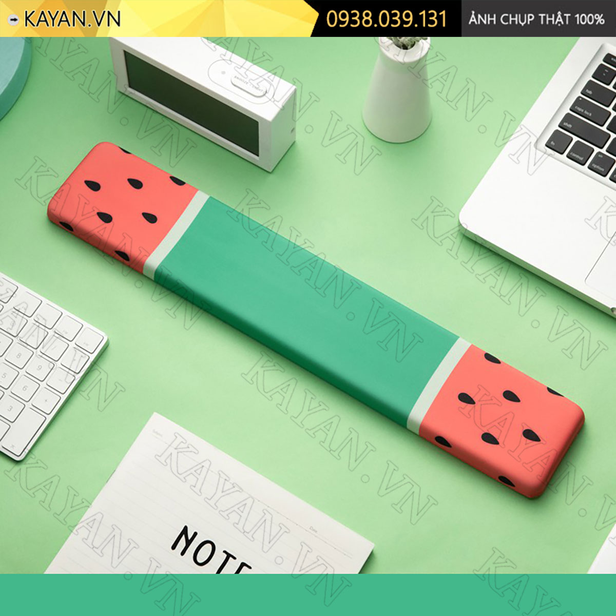 Kê tay đệm cao su non 36x8cm Dưa hấu KETAY-DUAHAU-36X8