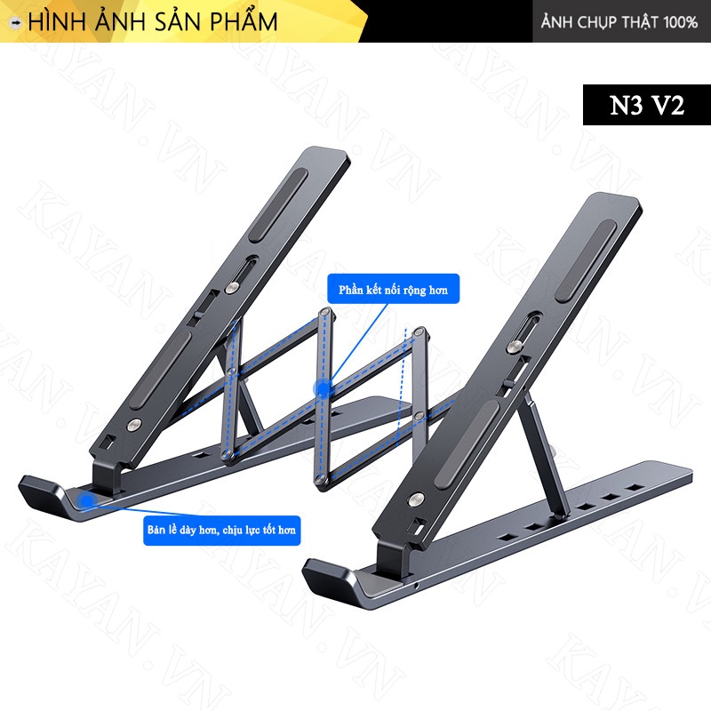 Giá đỡ Laptop, giá kê laptop hợp kim nhôm có thể điều chỉnh độ cao, dễ gấp gọn
