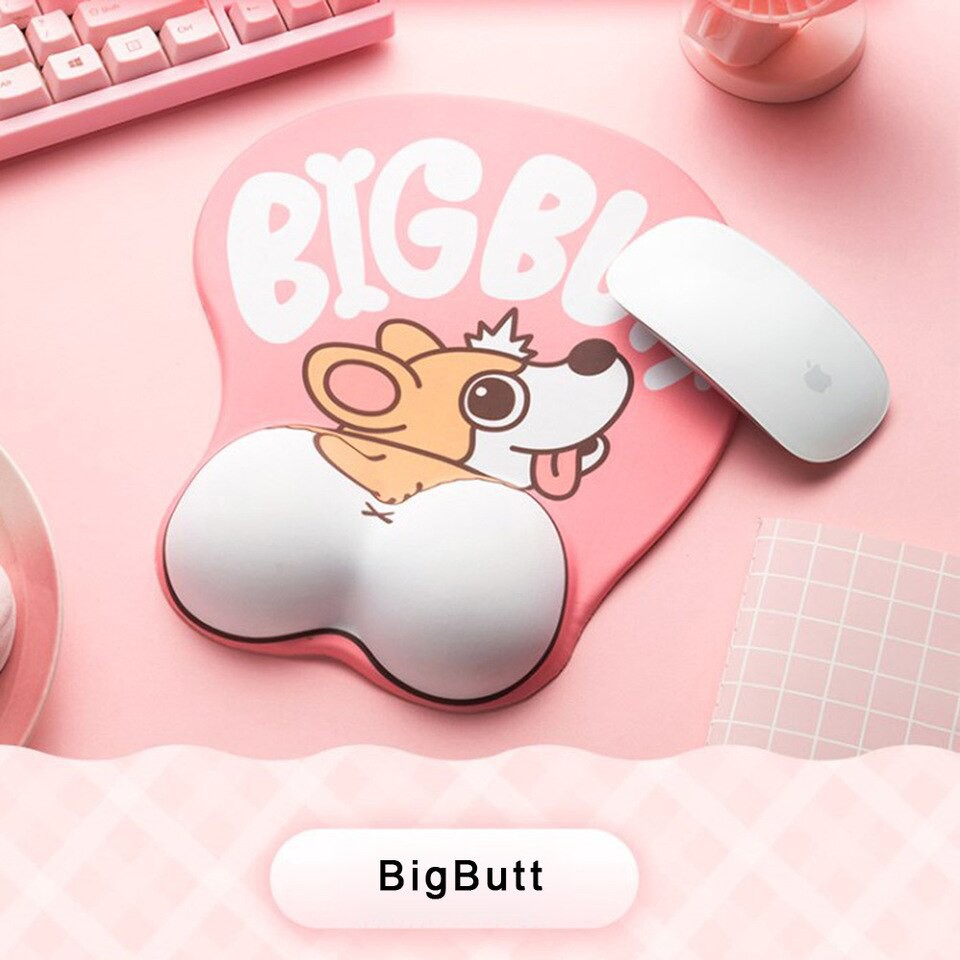 Lót chuột 3D đệm cao su silicon Corgi Hồng LOTCHUOT3D-CORGIHONG