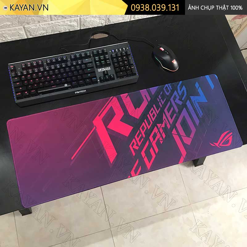 Lót chuột chống nước cỡ lớn 80x30cm dày 3mm ROG-01-80X30
