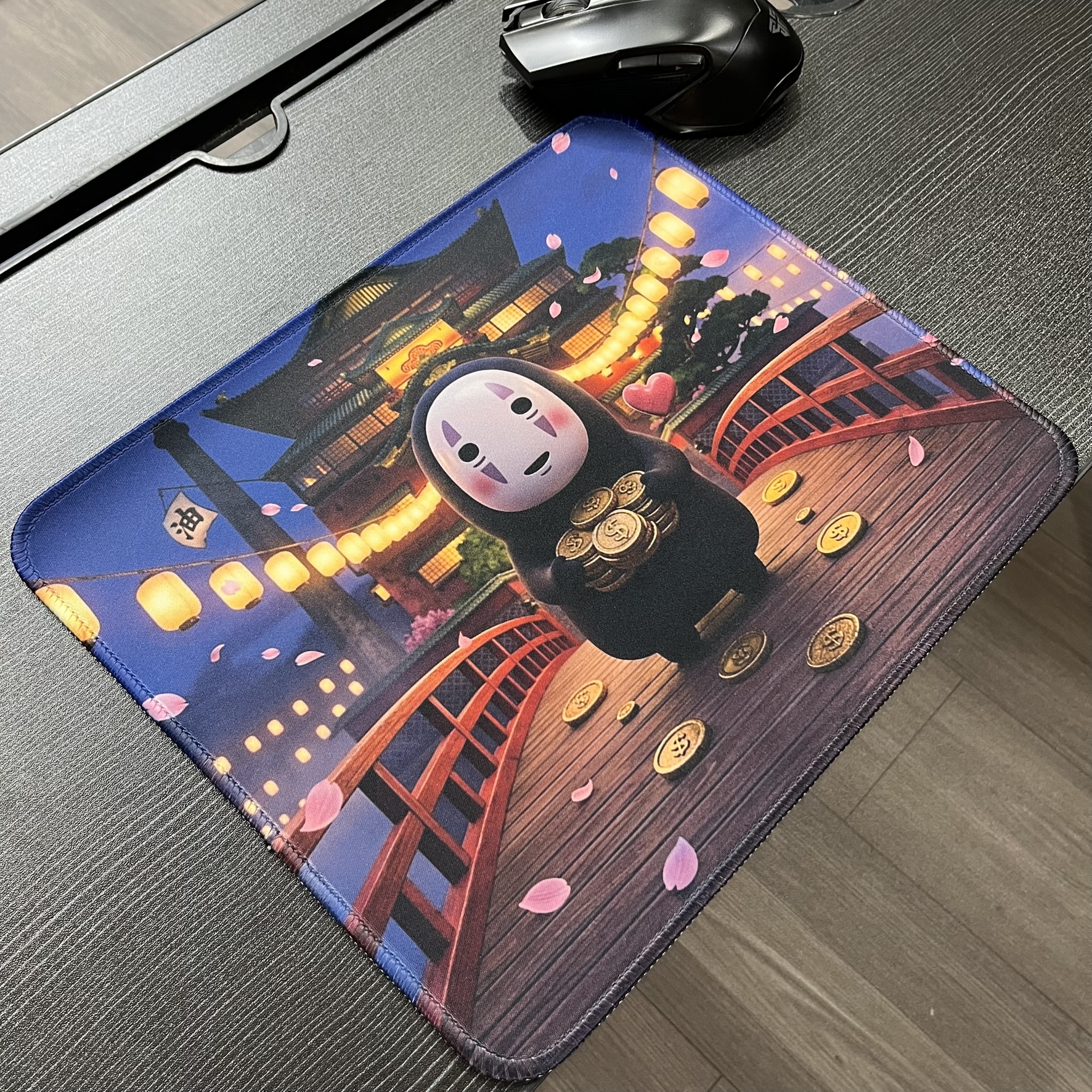 Tấm lót chuột máy tính, kích thước: 30x25x0.3cm, mẫu: GHIBLI-07-30X25