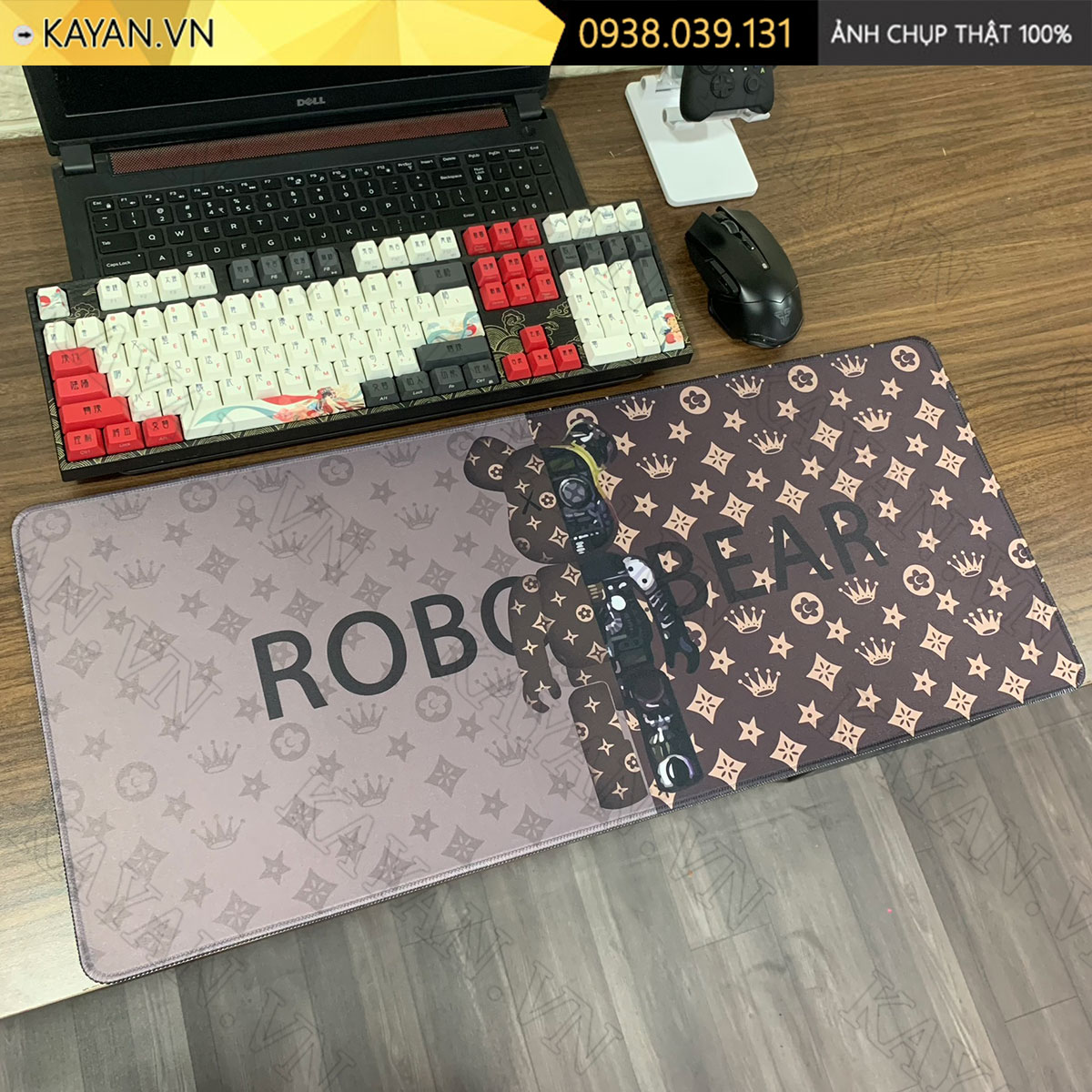 Lót chuột chống nước cỡ lớn 70x30cm dày 3mm BEARBRICK-04-70X30