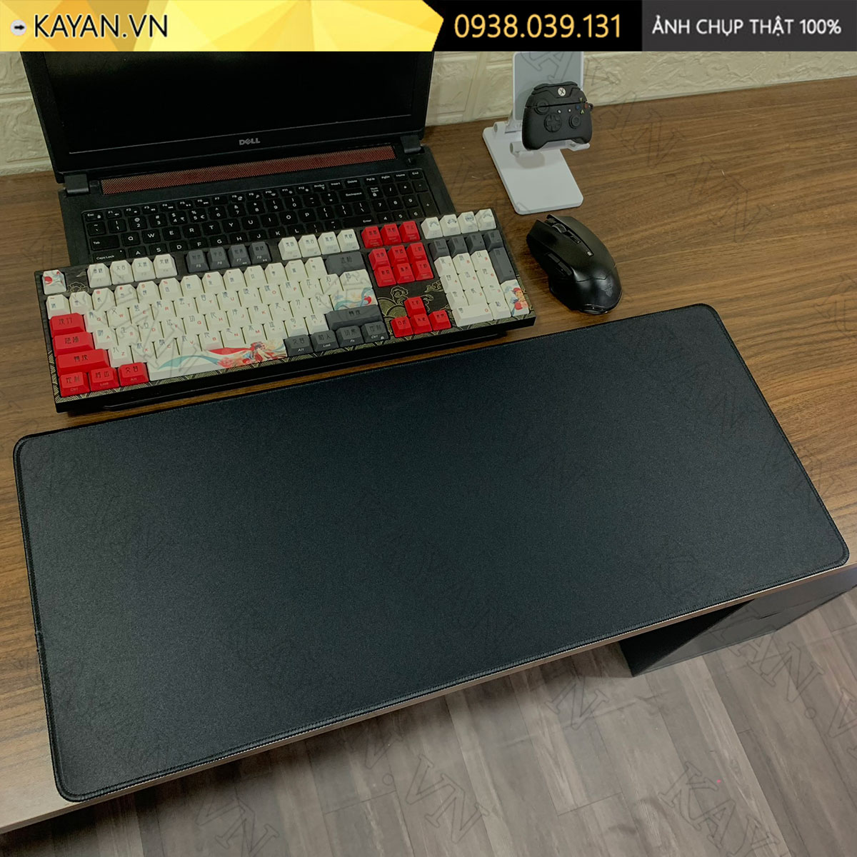 Lót chuột chống nước cỡ lớn 70x30cm dày 3mm BLACK-70X30