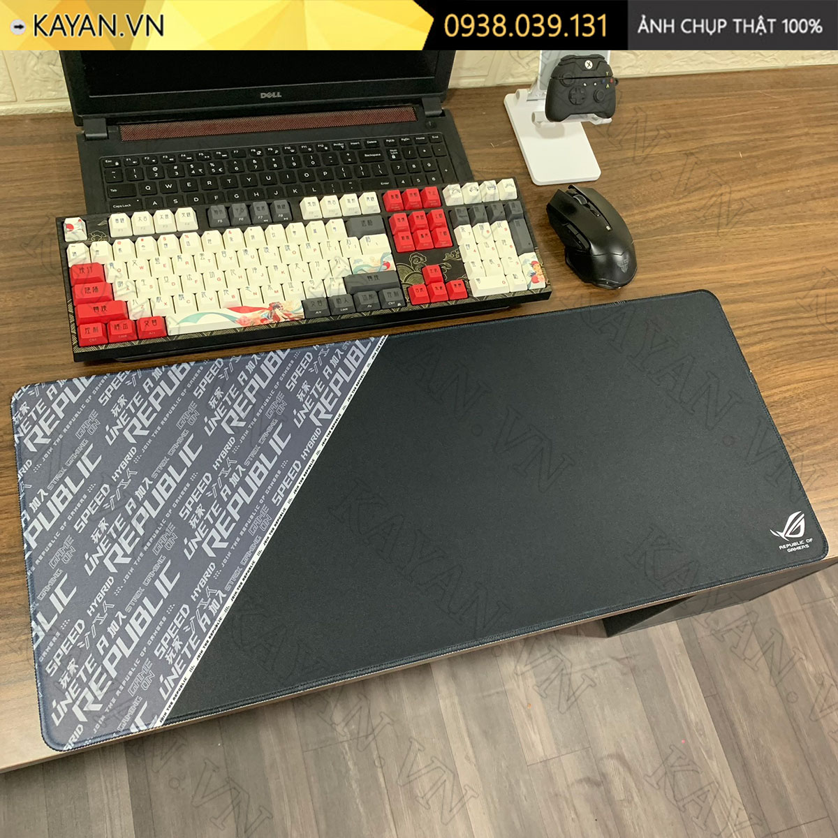 Lót chuột chống nước cỡ lớn 70x30cm dày 3mm ROG-08-70X30