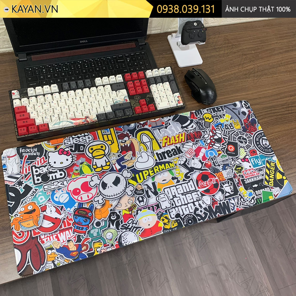 Lót chuột chống nước cỡ lớn 70x30cm dày 3mm STICKER-01-70X30