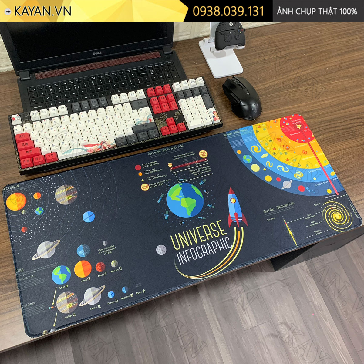 Lót chuột chống nước cỡ lớn 70x30cm dày 3mm UNIVERSE-01-70X30