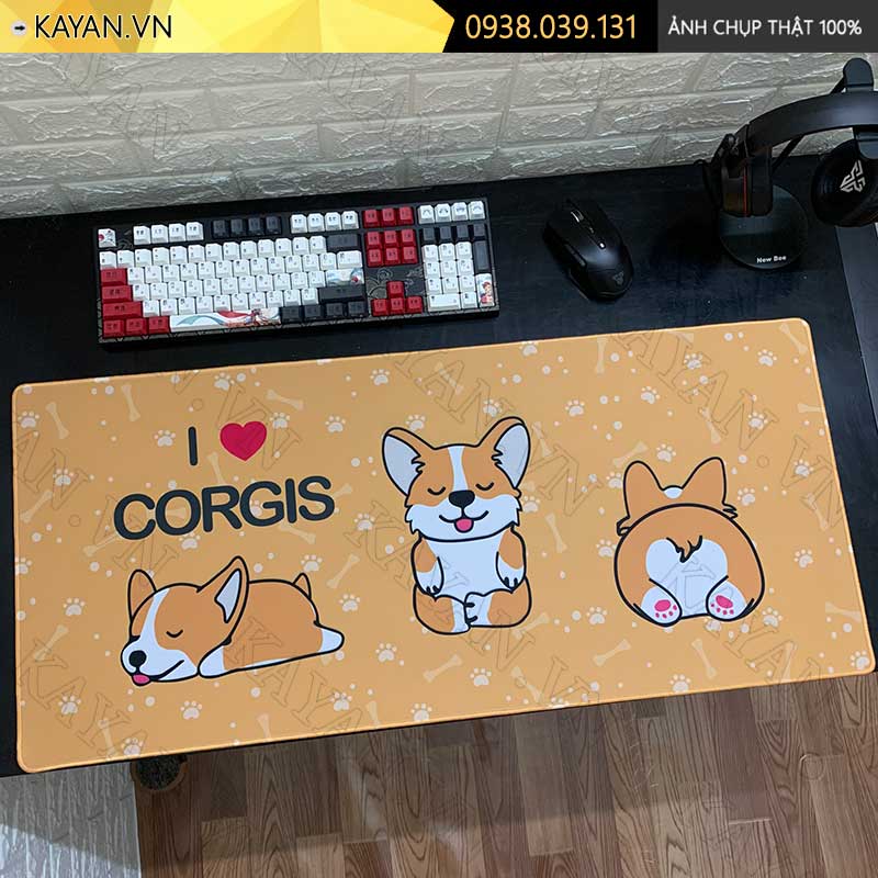 Lót chuột chống nước cỡ lớn 80x30cm dày 3mm CUTE-48-80X30