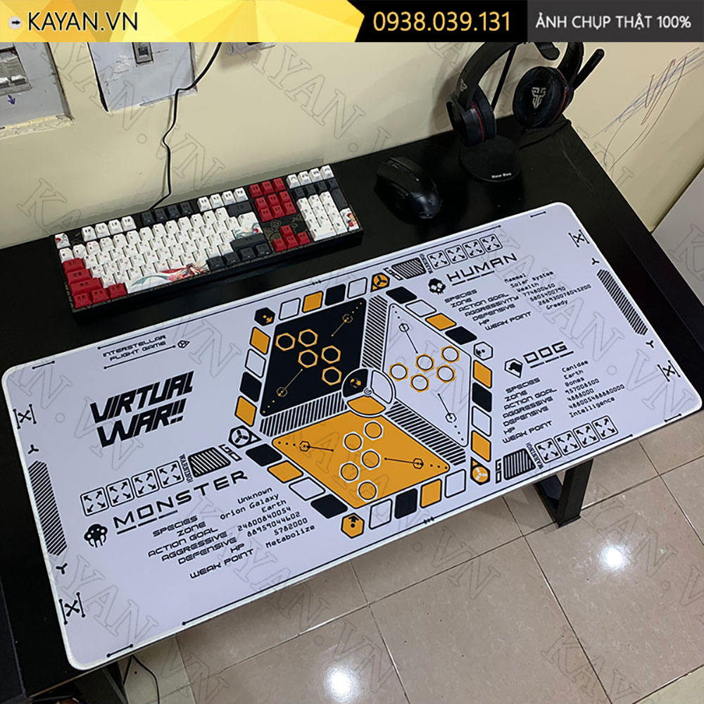 Lót chuột chống nước cỡ lớn 90x40cm dày 3mm VIRTUALWAR3MM-01-90X40