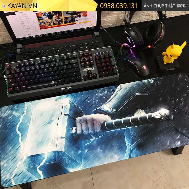 Lót chuột chống nước cỡ lớn 80x30cm dày 3mm AVENGERS-08-80X30