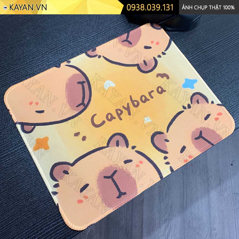 Lót chuột chống nước cỡ nhỏ 26x21cm dày 3mm S-197 (CAPYBARA-01)