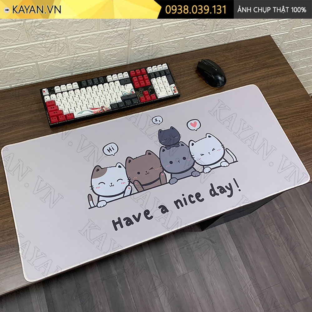 Lót chuột chống nước cỡ lớn 90x40cm dày 3mm CUTE-68-90X40