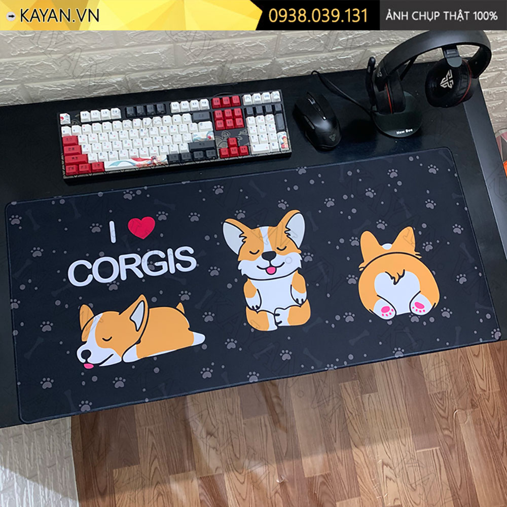 Lót chuột chống nước cỡ lớn 90x40cm dày 3mm CUTE-55-90X40